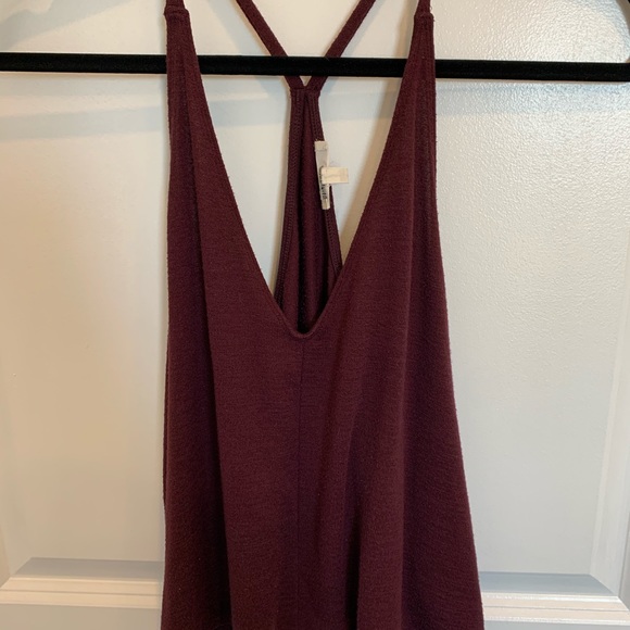 Aritzia/Wilfred maroon cropped tank - Picture 1 of 5